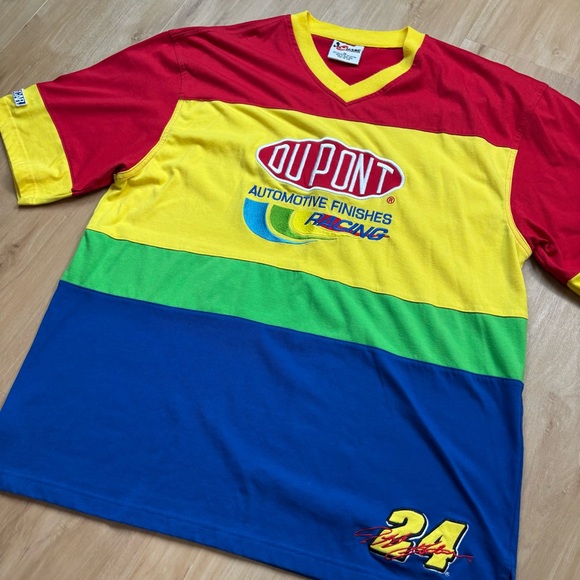 Vintage NASCAR Jeff Gordon Color Block Racing Tee - Picture 2 of 9